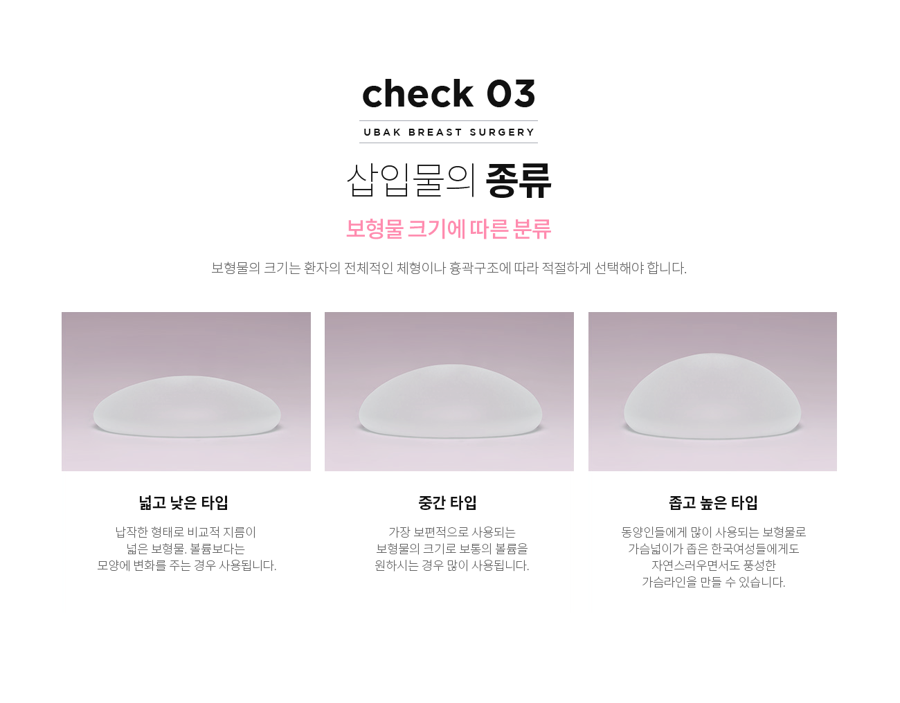 삽입물의 종류